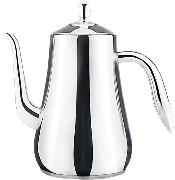 Stainless Steel Teapot with Infuser Silver 58Oz
