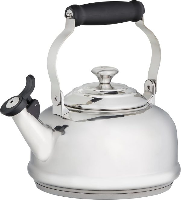 Whistling Tea Kettle with Metal Finishes, 1.2 qt., Stainless Steel