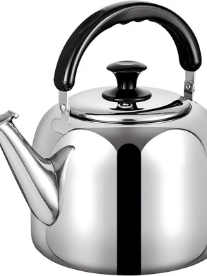 Whistling Stovetop Tea Kettle,Food Grade 316 Stainless Steel,Hot Water Fast to Boil,Stovetop Kettle with Ergonomic Handle,3.1 Quart Capacity