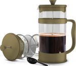 34 Ounce 1 Liter French Press Coffee Maker, Tea Maker, Travel Coffee Presses, Heat Resistant Thickened Borosilicate Coffee Pot for Camping Travel Gifts, Gold Pack of 1