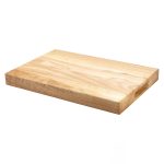 Wooden Cutting Board, 12-Inch x 18-Inch x 1.75-Inch, Tan, 12 X 18