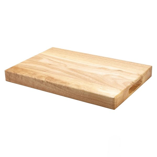 Wooden Cutting Board, 12-Inch x 18-Inch x 1.75-Inch, Tan, 12 X 18