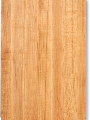 Series Rectangular Wooden Maple Cutting Board 18”x12” – 1.25” Thick, 8-lb Reversible Butcher Block with Eased Corners & Edge-Grain –