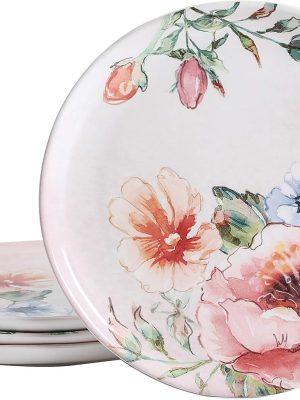 Dinner Plates Set of 4, 11 Inch Large Ceramic Plates for Pasta, Steak, Stylish Serving Dishes, Microwave and Dishwasher Safe, Gift for Housewarming and Thanksgiving